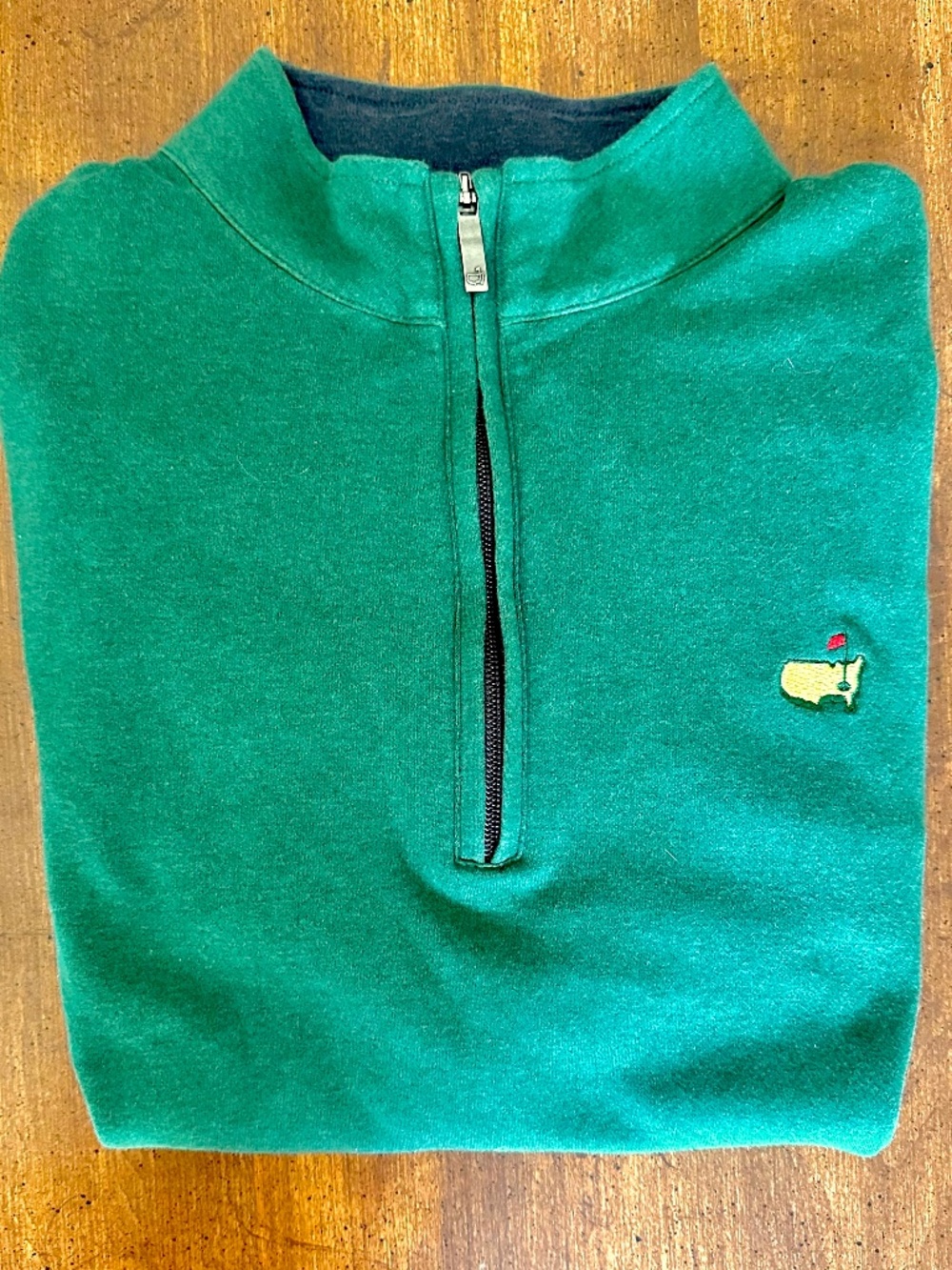 Masters Mens Green Quarterzip Sweater - Size Medium